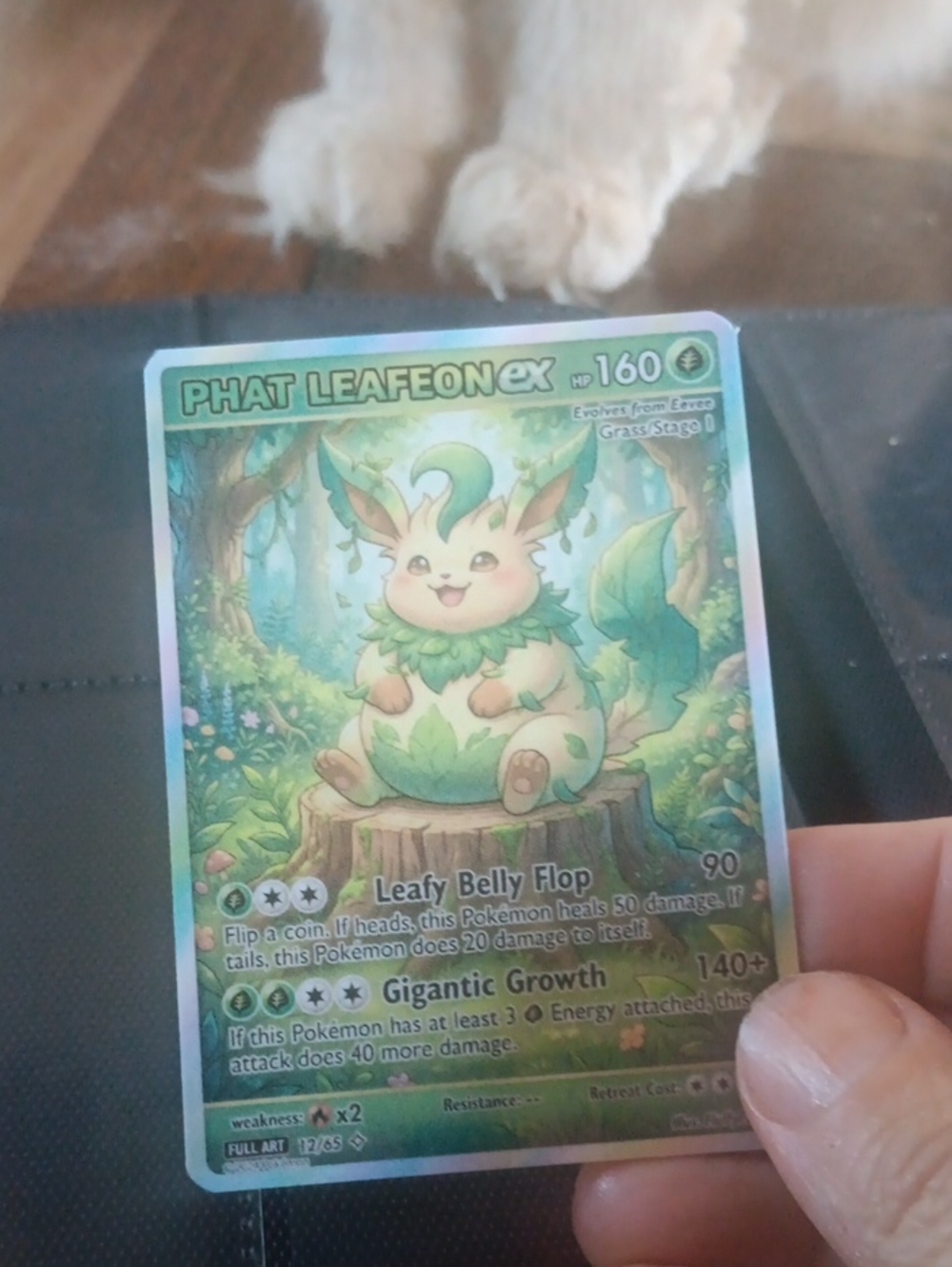 LEAFEON ex Collectible Card - Green